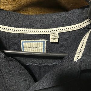 Brave Soul Dark Blue Textured Shirt